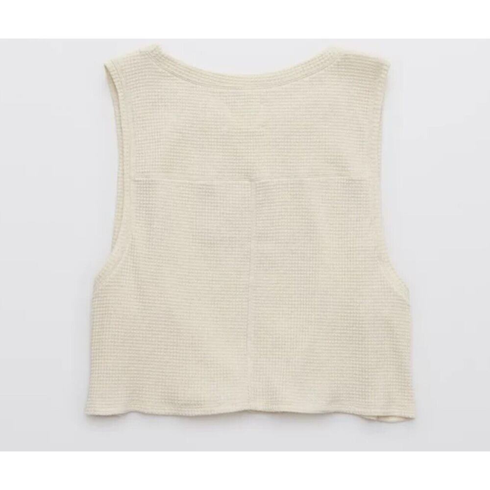 OFFLINE BY AERIE Womens Wow Waffle Knit Chihuahua Crop Tank Top, Size M, NEW - Picture 6 of 12